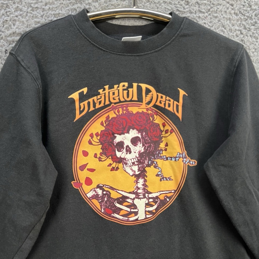 Grateful Dead Sweatshirt Medium Black Pullover Bertha Skelton Lady Graphic